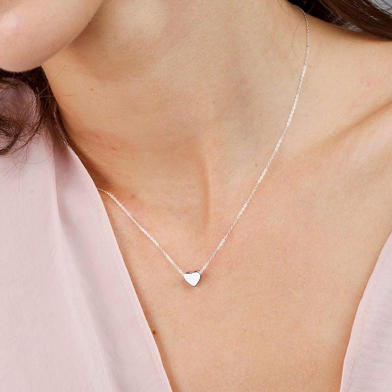 Ieftop Valentines Birthday Gifts for Women Teen Girls - Dainty 14K Gold/Silver Plated Cute Heart Handmade Disc Circle Bee Choker Adjustable Necklace for Women Teenage Girl Trendy Jewelry - Image 3